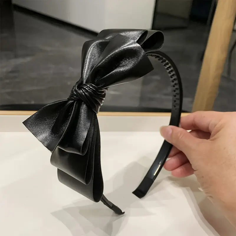 Haarreifen in Leder-Optik