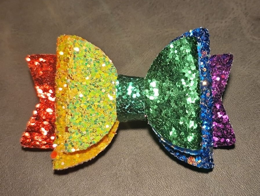 XPride-Schleife Regenbogen mit Glitzer